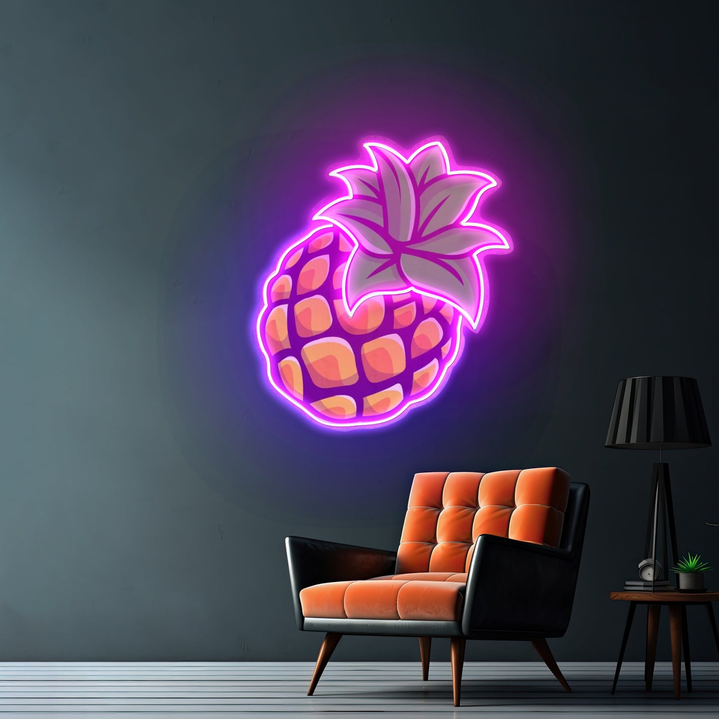 Pineapple Neon Acrylic Artwork