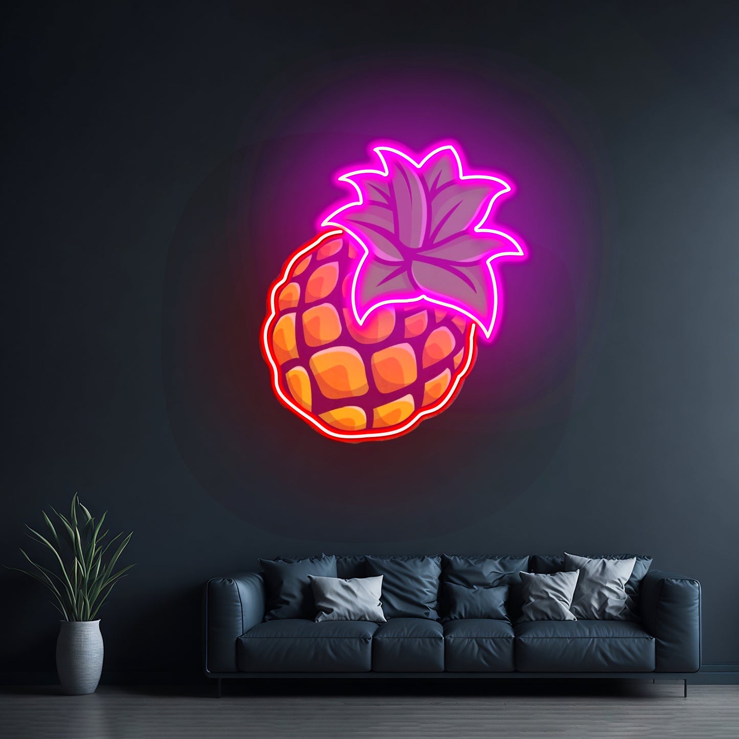 Pineapple Neon Acrylic Artwork