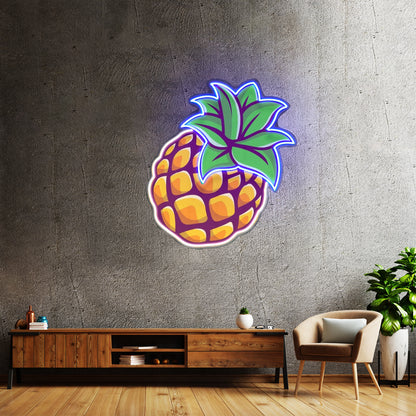 Pineapple Neon Acrylic Artwork