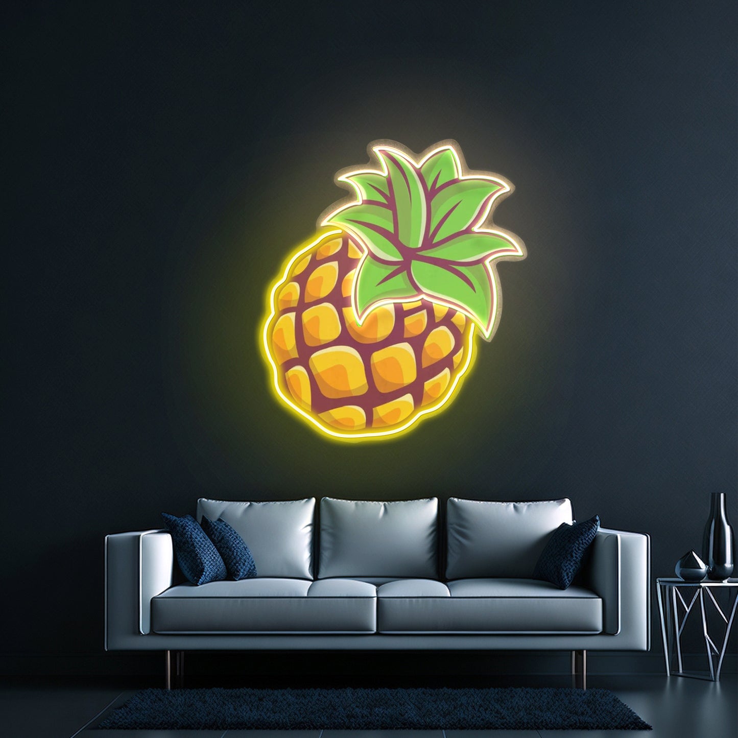 Pineapple Neon Acrylic Artwork