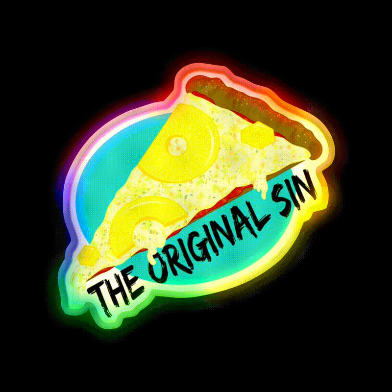 Pineapple Pizza Is A Sin Snack Food Led Neon Sign Rgb Color
