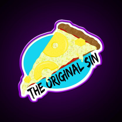 Pineapple Pizza Is A Sin Snack Food Led Neon Sign Rgb Color - Shineneon