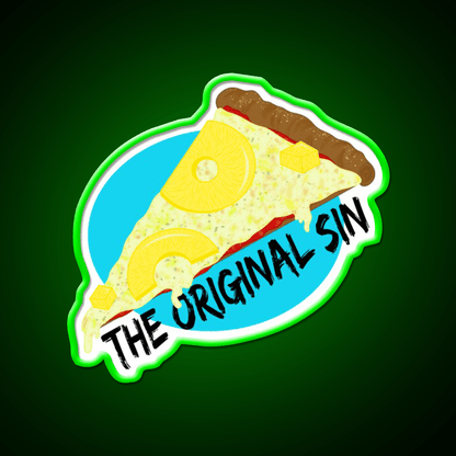 Pineapple Pizza Is A Sin Snack Food Led Neon Sign Rgb Color - Shineneon