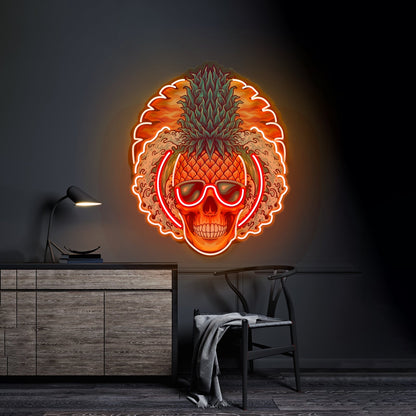 Pineapple Sea Skull Led Neon Sign Light Custom Led Signs - Shineneon