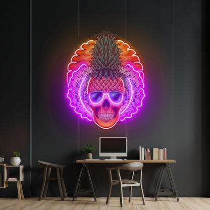 Pineapple Sea Skull Led Neon Sign Light Custom Led Signs - Shineneon