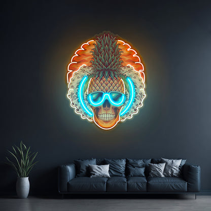 Pineapple Sea Skull Led Neon Sign Light Custom Led Signs