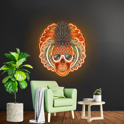 Pineapple Sea Skull Led Neon Sign Light Custom Led Signs