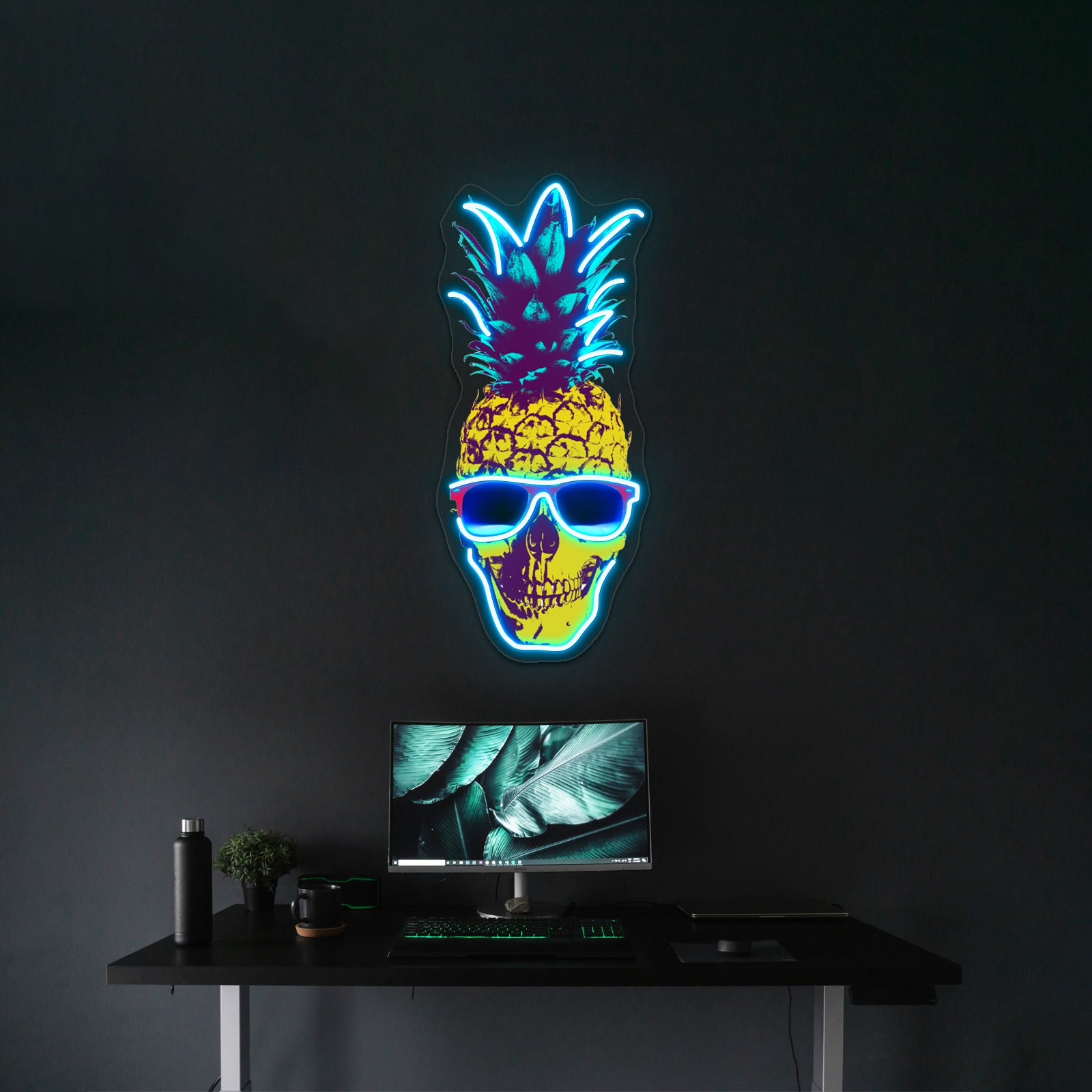 Pineapple Skull Artwork Led Neon Signs Custom | Shineneon