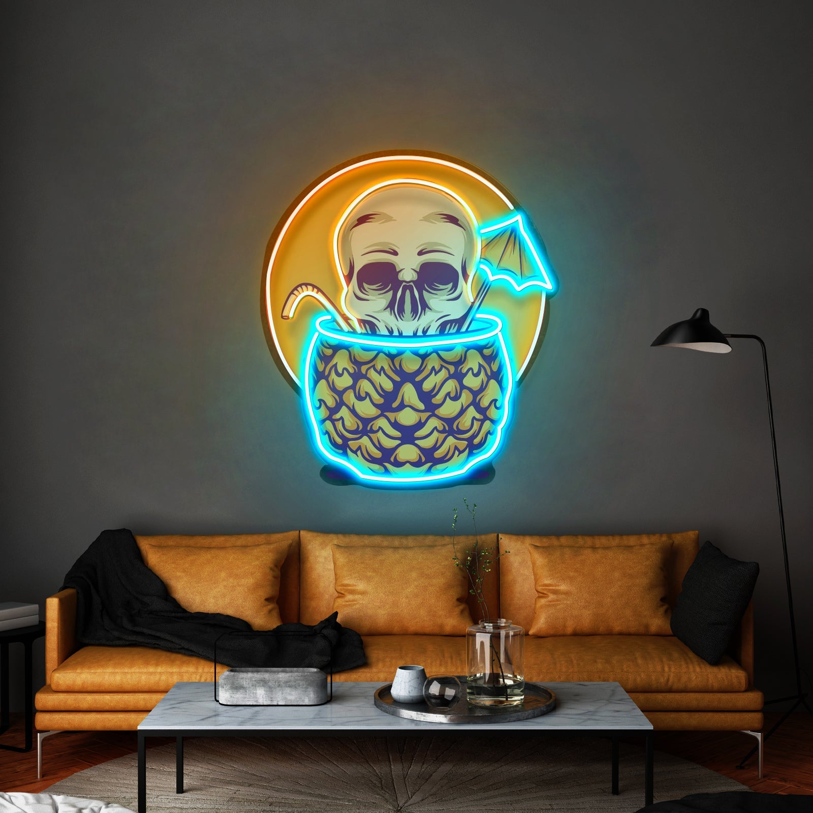 Pineapple Skull Led Neon Sign Light Custom Led Signs - Shineneon