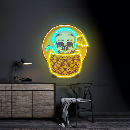 Pineapple Skull Led Neon Sign Light Custom Led Signs - Shineneon