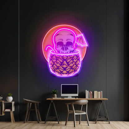 Pineapple Skull Led Neon Sign Light Custom Led Signs - Shineneon