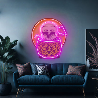 Pineapple Skull Led Neon Sign Light Custom Led Signs - Shineneon