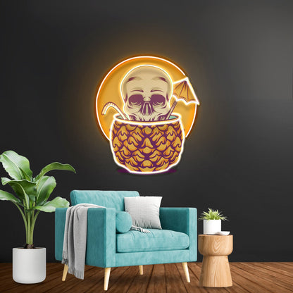 Pineapple Skull Led Neon Sign Light Custom Led Signs - Shineneon