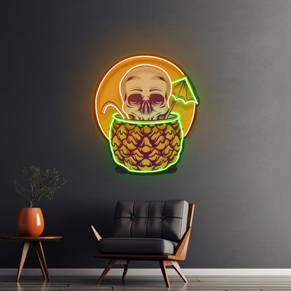 Pineapple Skull Led Neon Sign Light Custom Led Signs - Shineneon