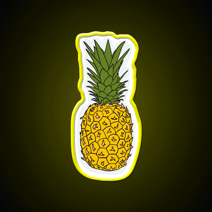 Pineapple Snack Food Led Neon Sign Rgb Color - Custom LED neon sign front view