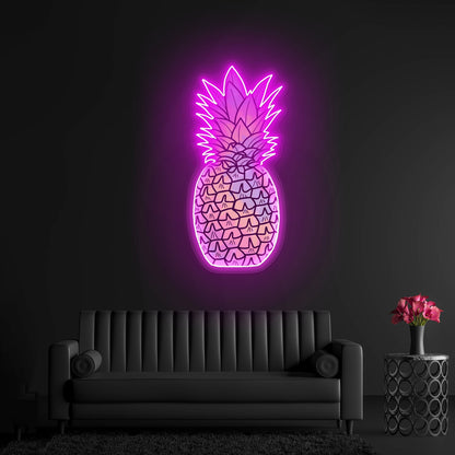 Pineapple Tie Dye Aesthetic Artwork Neon Sign Artwork For Sale - Shineneon