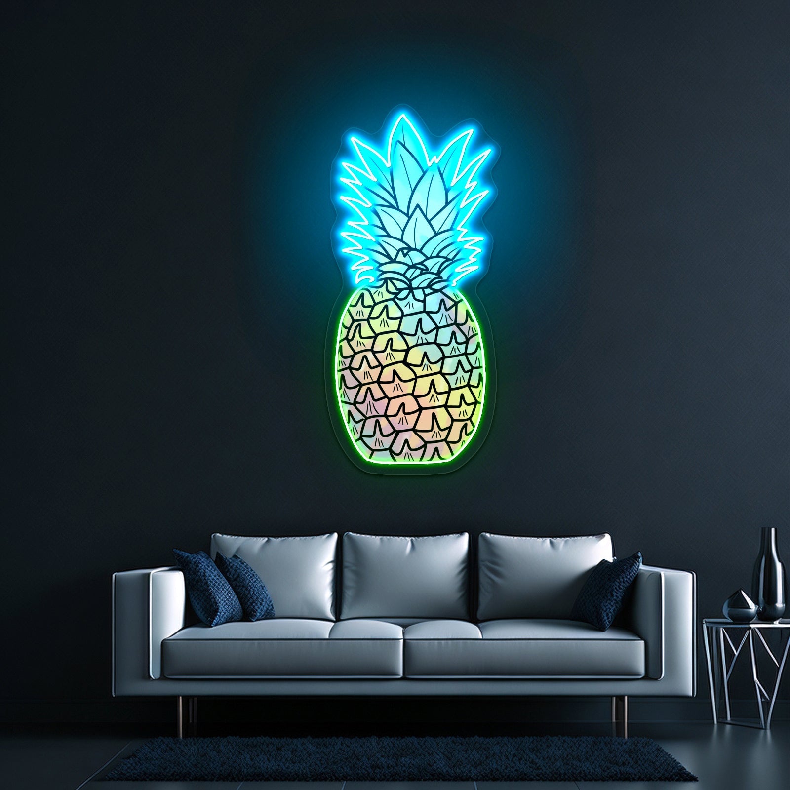 Pineapple Tie Dye Aesthetic Artwork Neon Sign Artwork For Sale - Shineneon