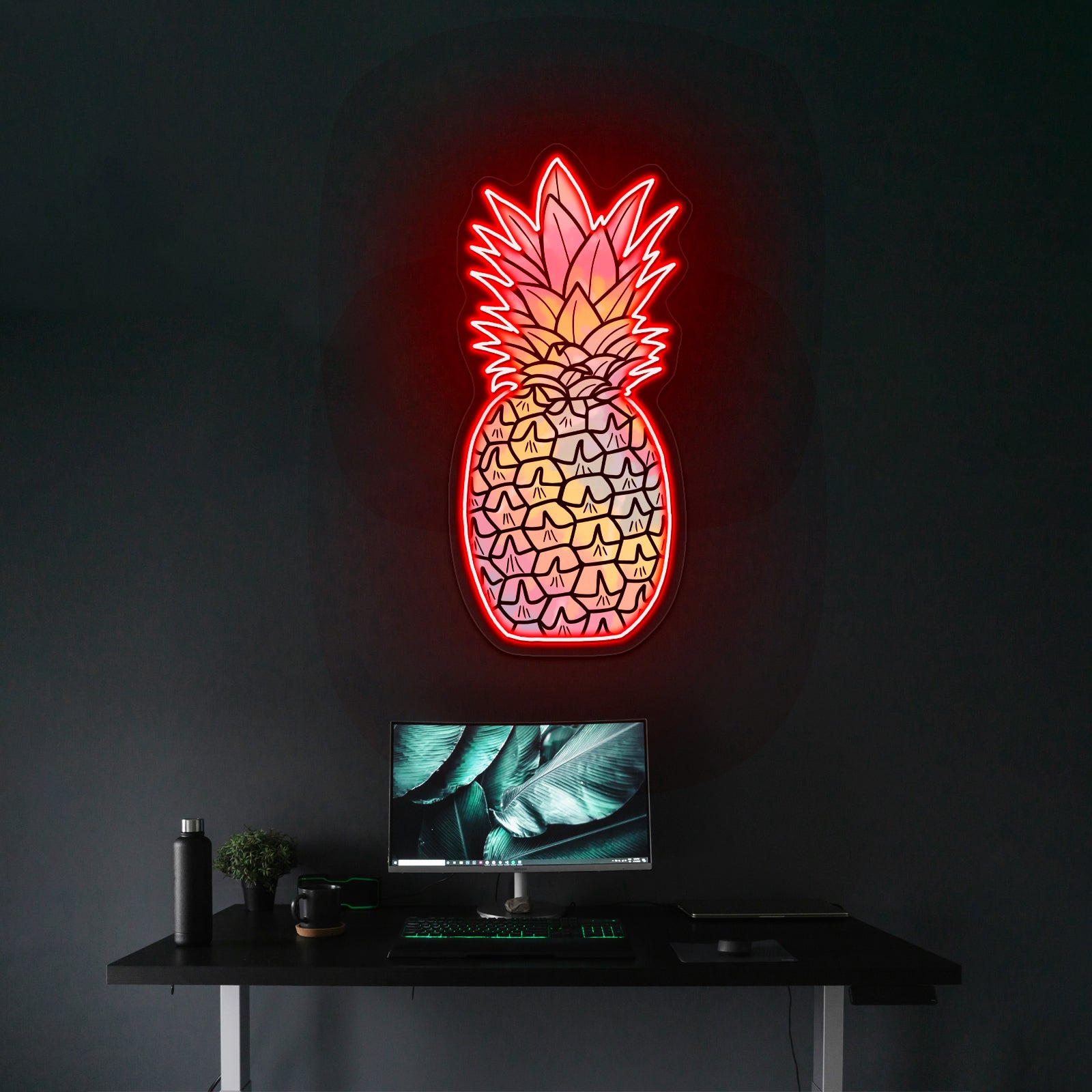 Pineapple Tie Dye Aesthetic Artwork Neon Sign Artwork For Sale