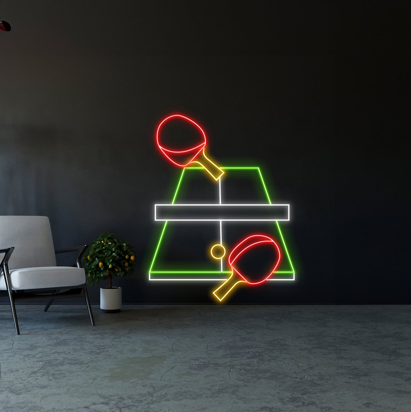 Ping Pong Table Neon Sign