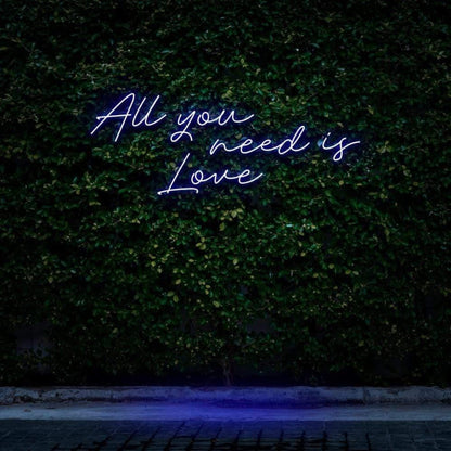 Pink All You Need Is Love Led Neon Sign For Romantic Bedroom Wedding Decor | Shineneon