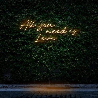 Pink All You Need Is Love Led Neon Sign For Romantic Bedroom Wedding Decor | Shineneon