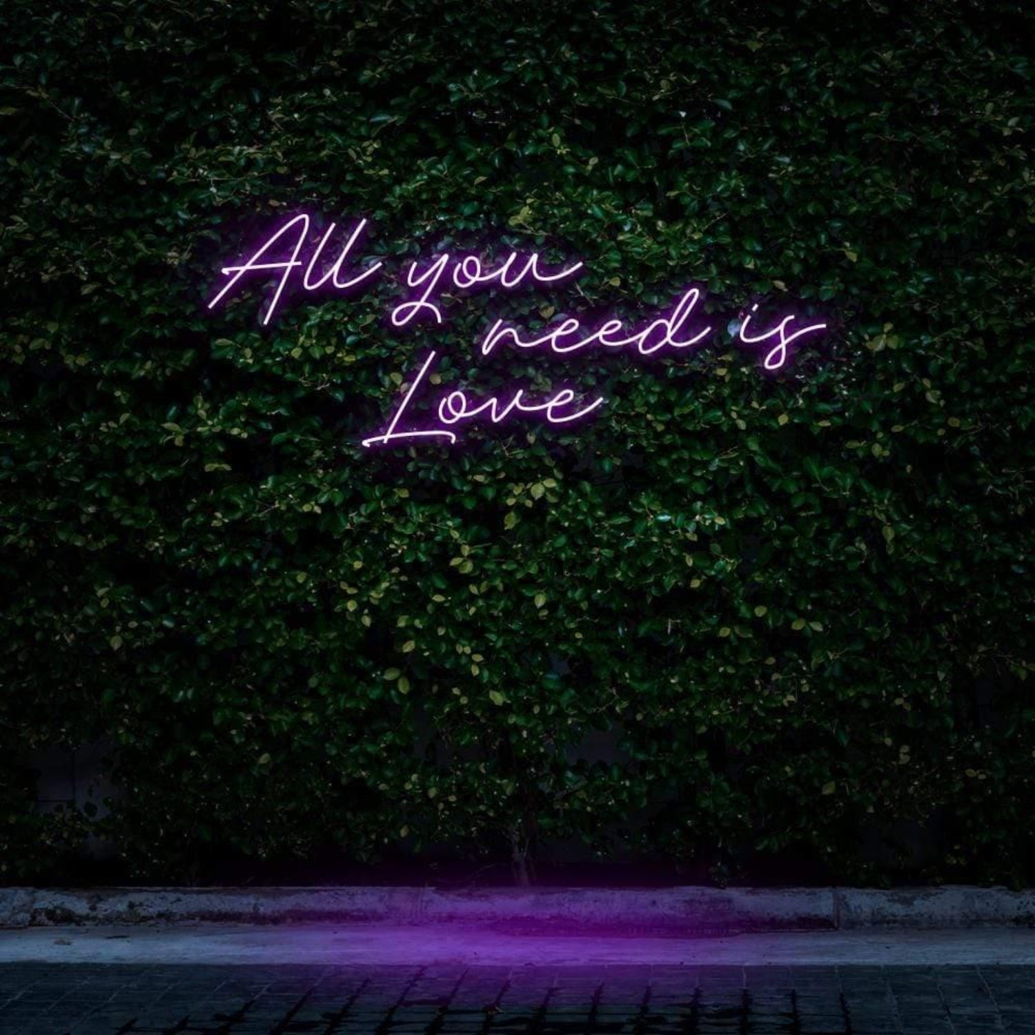 Pink All You Need Is Love Led Neon Sign For Romantic Bedroom Wedding Decor | Shineneon