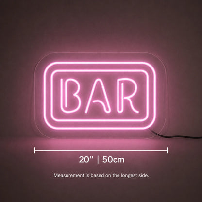 Pink Bar Neon Sign LED Neon Sign size image