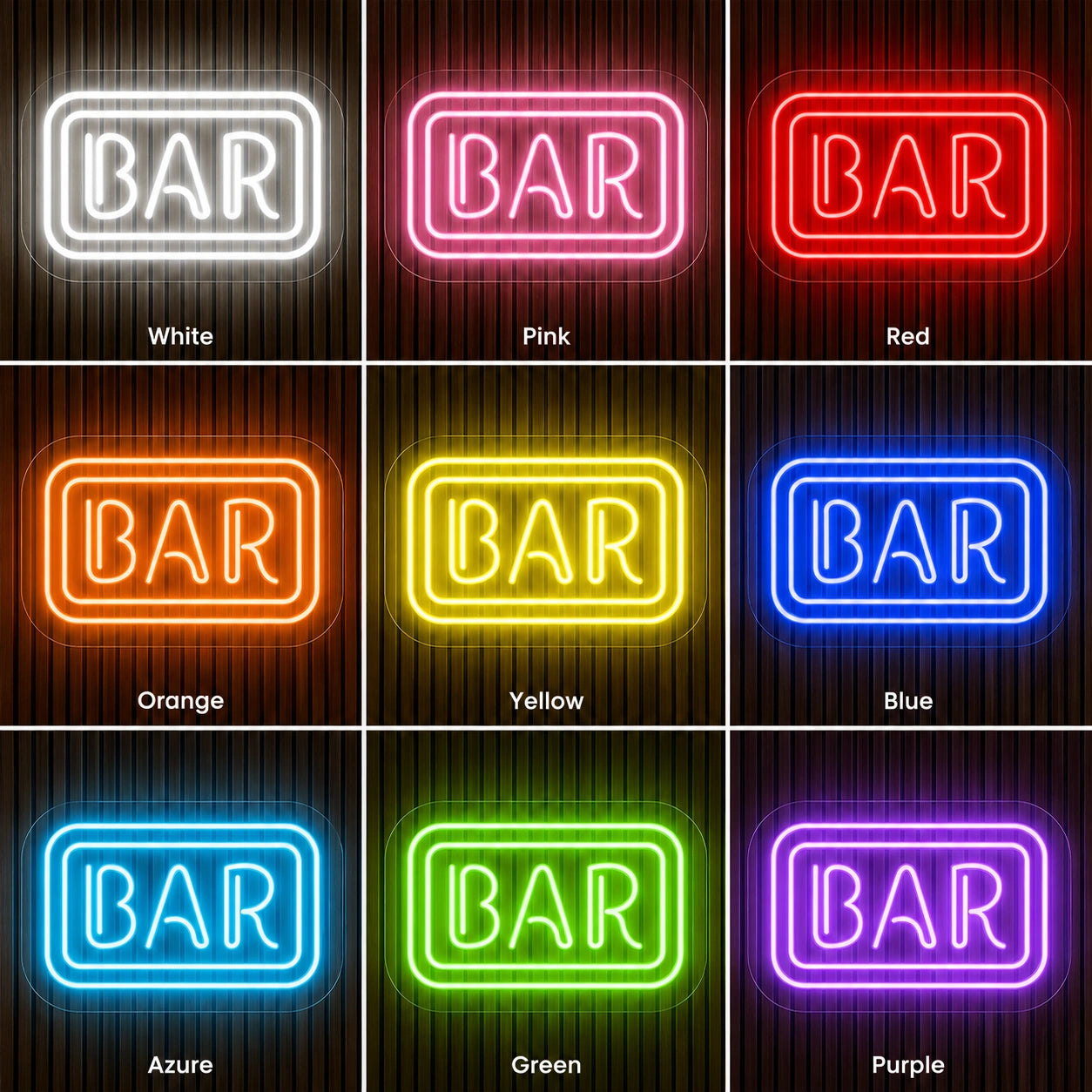 Pink Bar Neon Sign LED Neon Sign color grid
