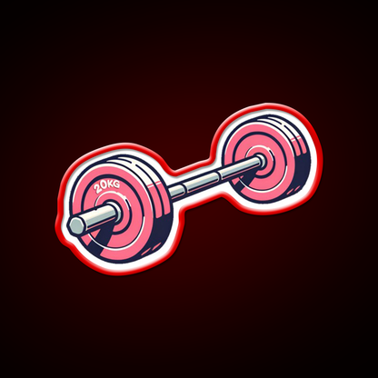 Pink Barbell Bodybuilding Gym Fitness Led Neon Sign Rgb Color