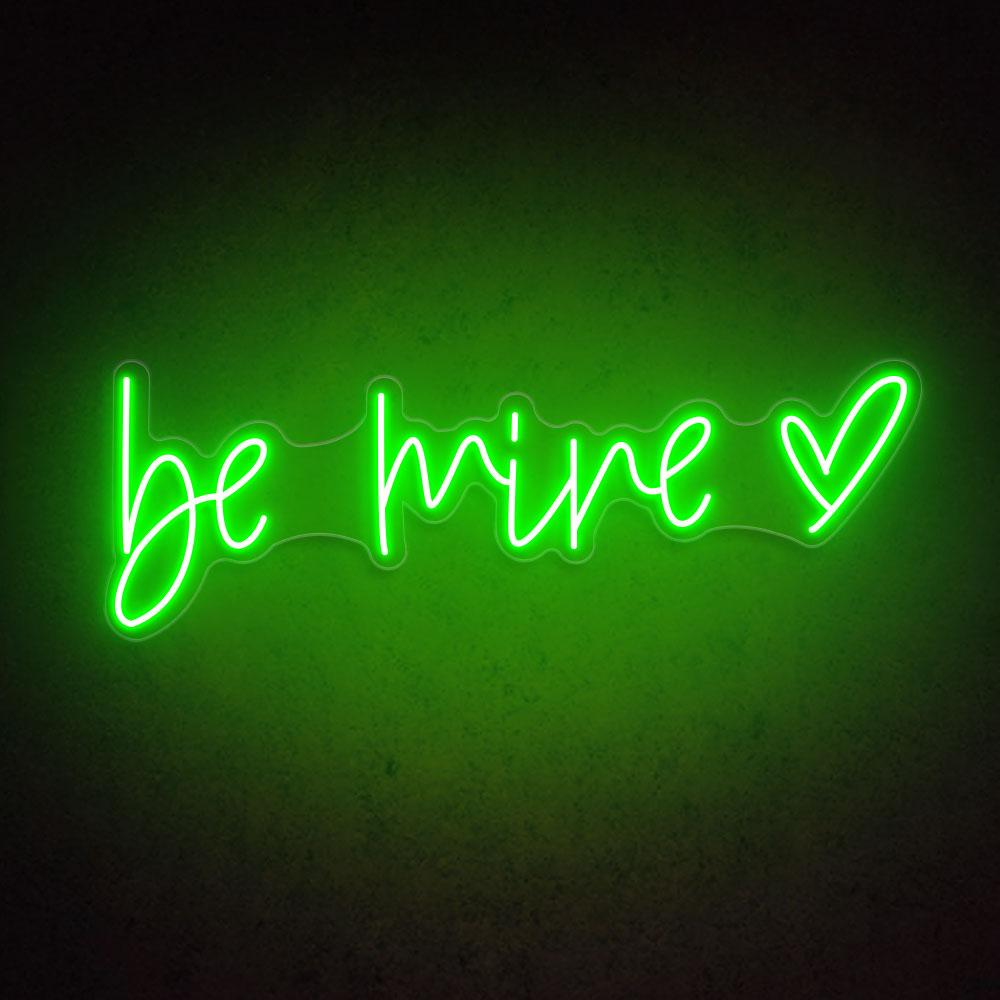 Pink Be Mine Heart Led Neon Sign For Wedding Romantic Decor | Shineneon