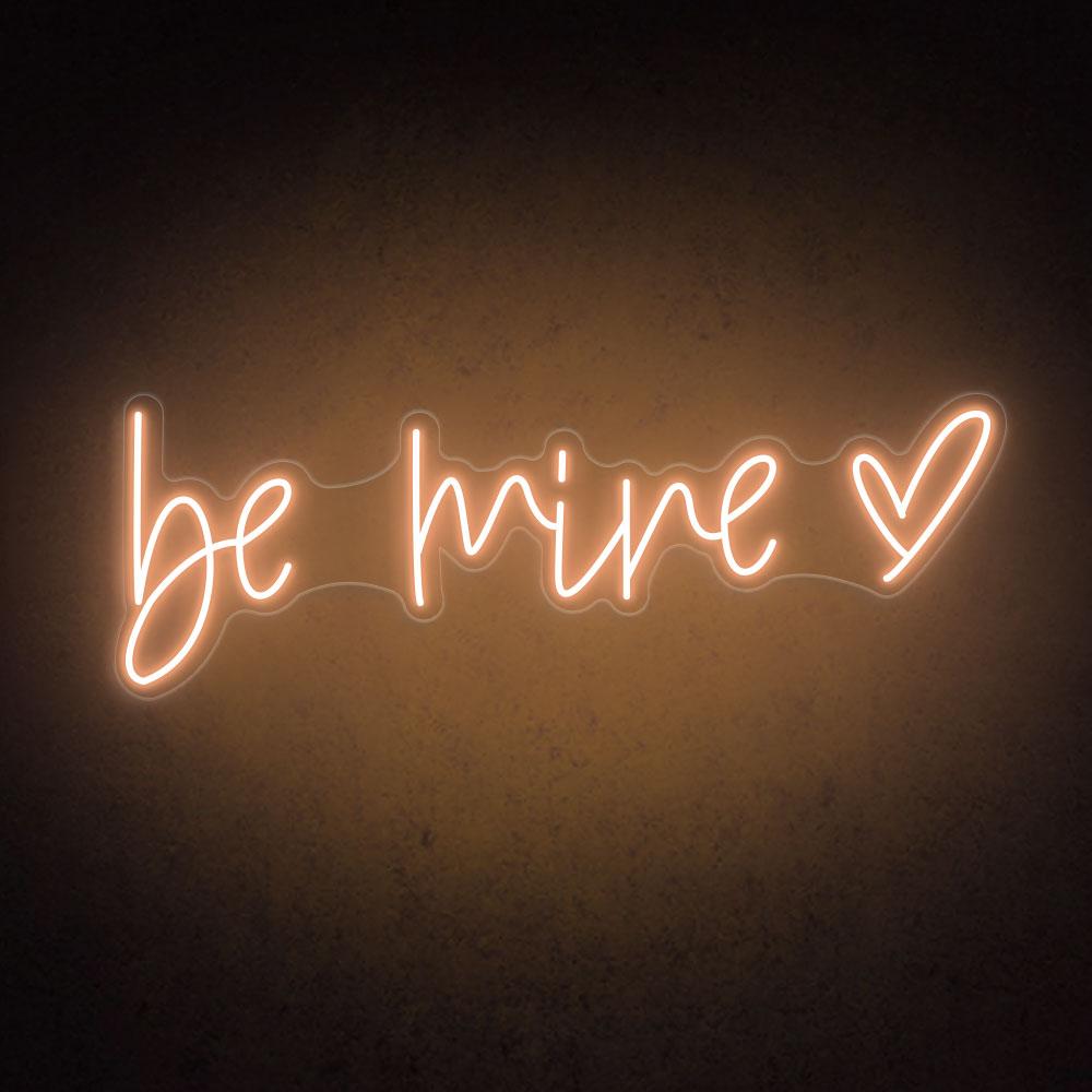 Pink Be Mine Heart Led Neon Sign For Wedding Romantic Decor | Shineneon