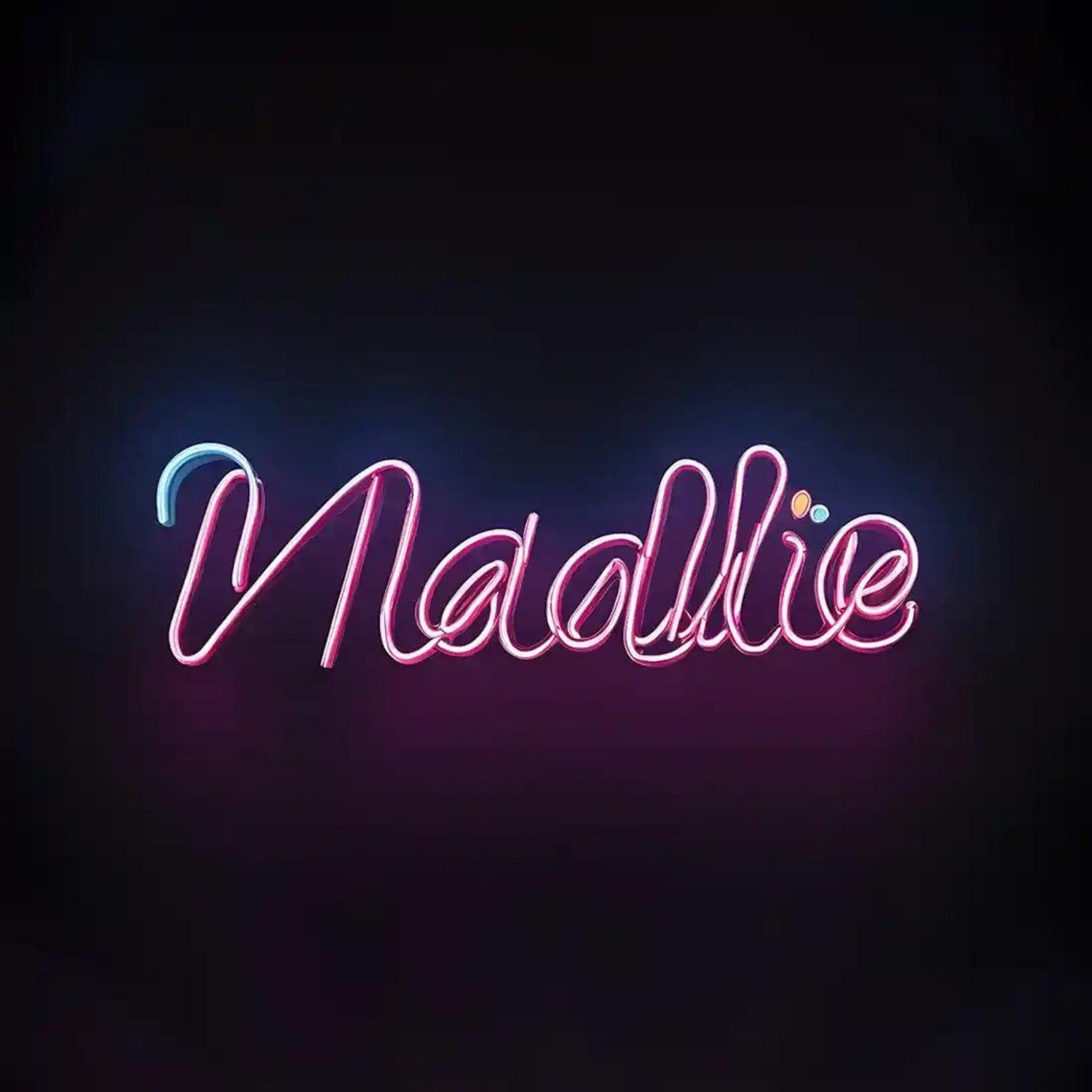Pink-Blue-Orange Maddie Custom LED Neon Sign for Personalized Decor Shops | Shineneon