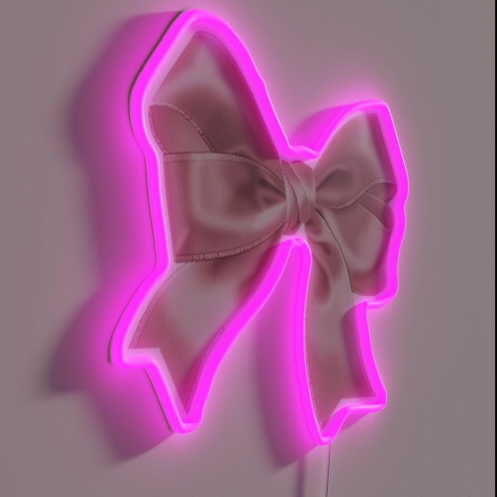 Pink Bow Rgb Led Neon Sign - Shineneon