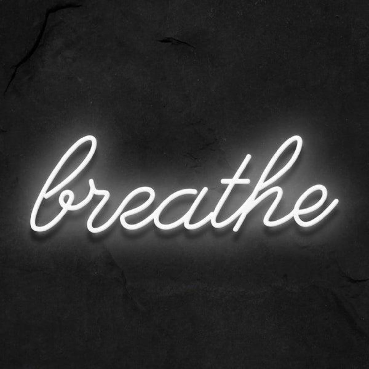 Pink Breathe Led Neon Sign For Calming Bedroom Meditation Room Decor | Shineneon