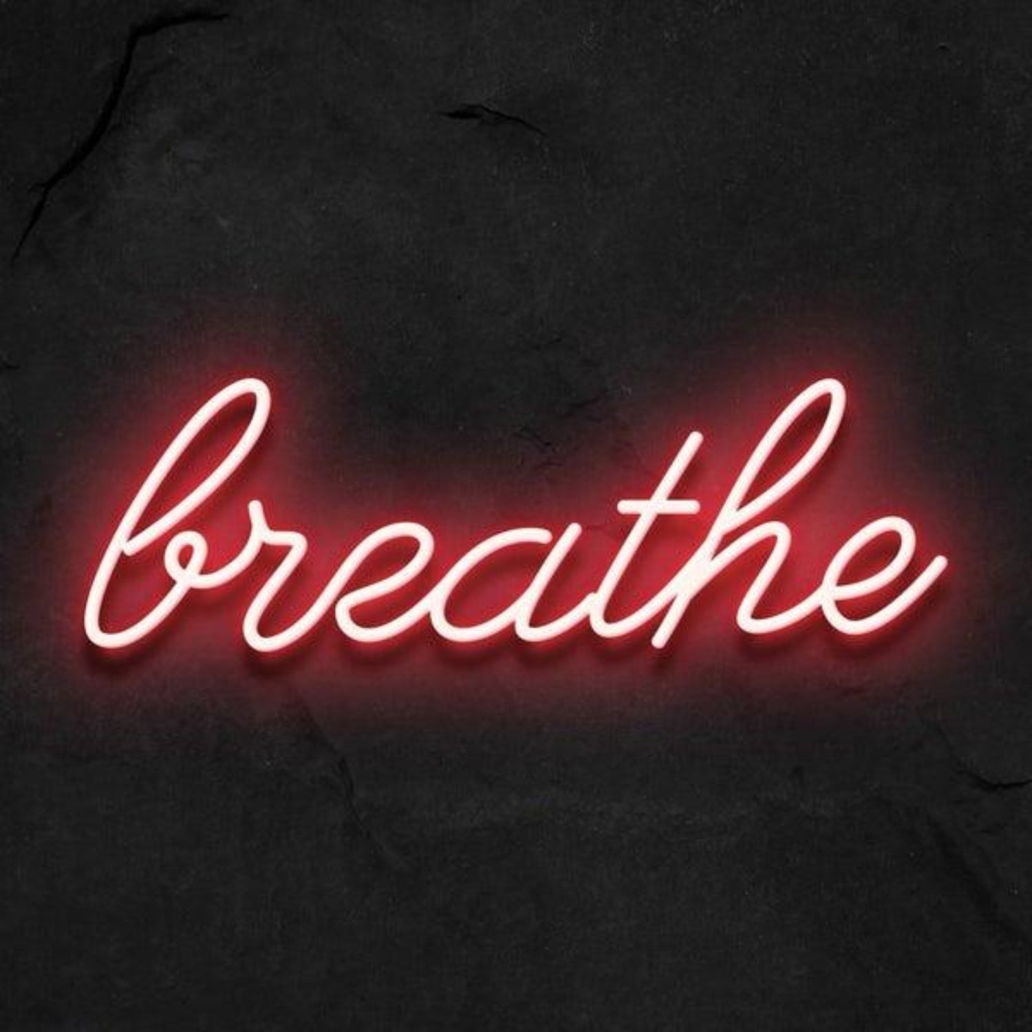 Pink Breathe Led Neon Sign For Calming Bedroom Meditation Room Decor | Shineneon