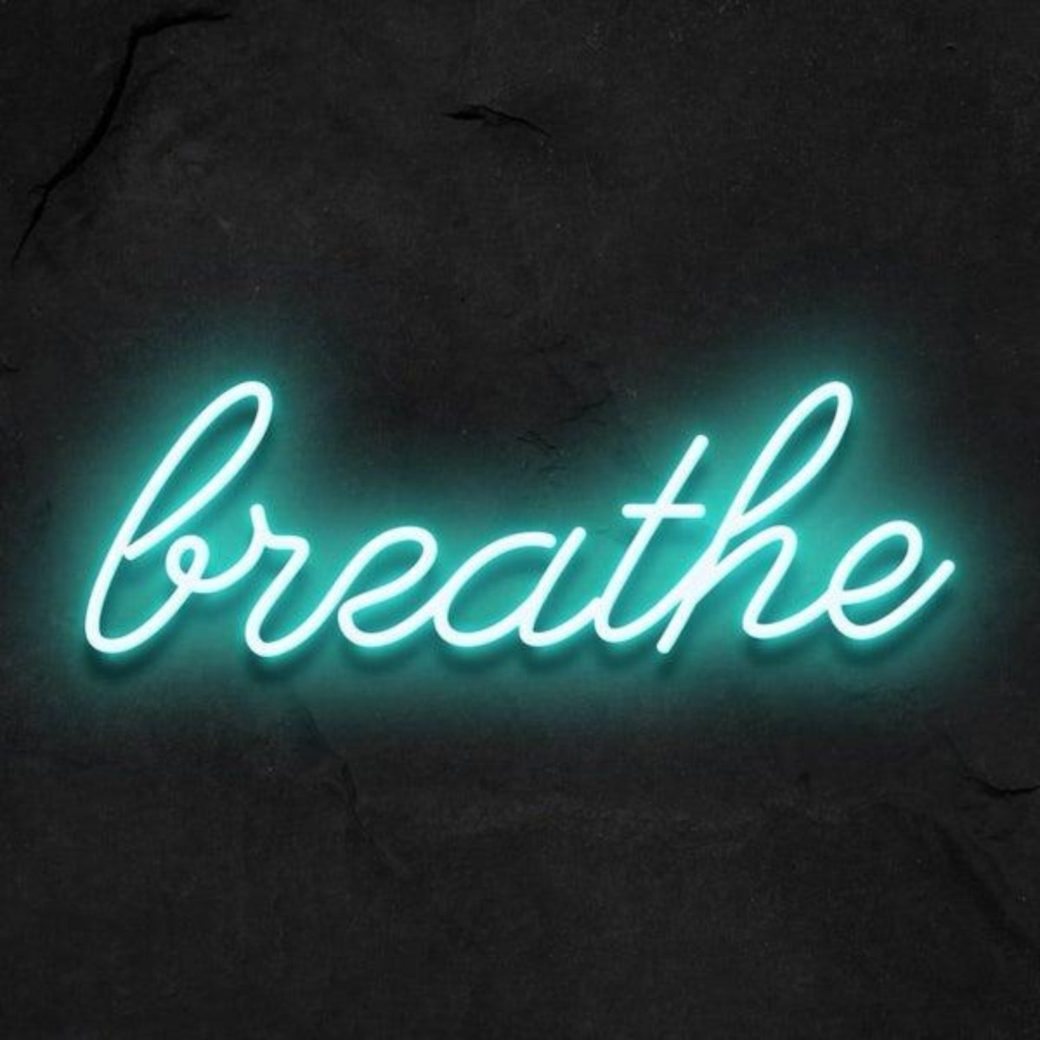 Pink Breathe Led Neon Sign For Calming Bedroom Meditation Room Decor | Shineneon