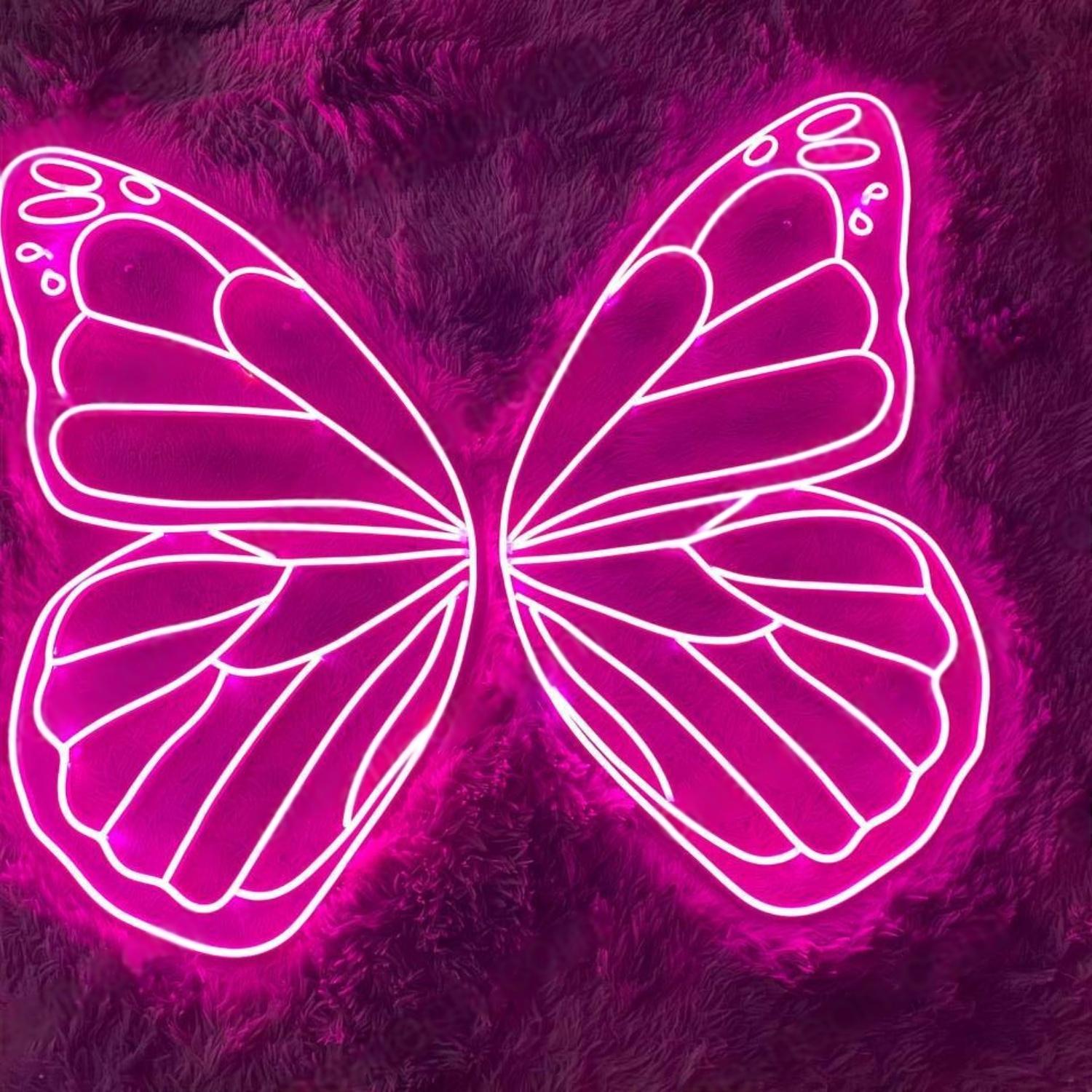 Pink Butterfly Led Neon Sign Wall Art | Shineneon
