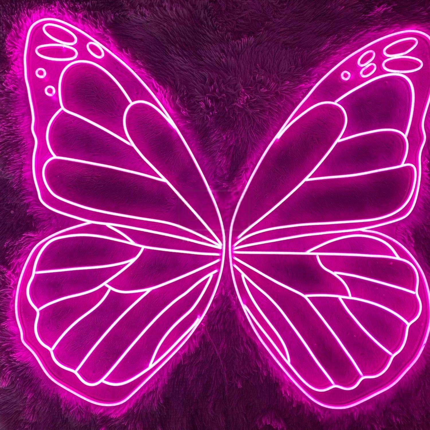 Pink Butterfly Led Neon Sign Wall Art | Shineneon