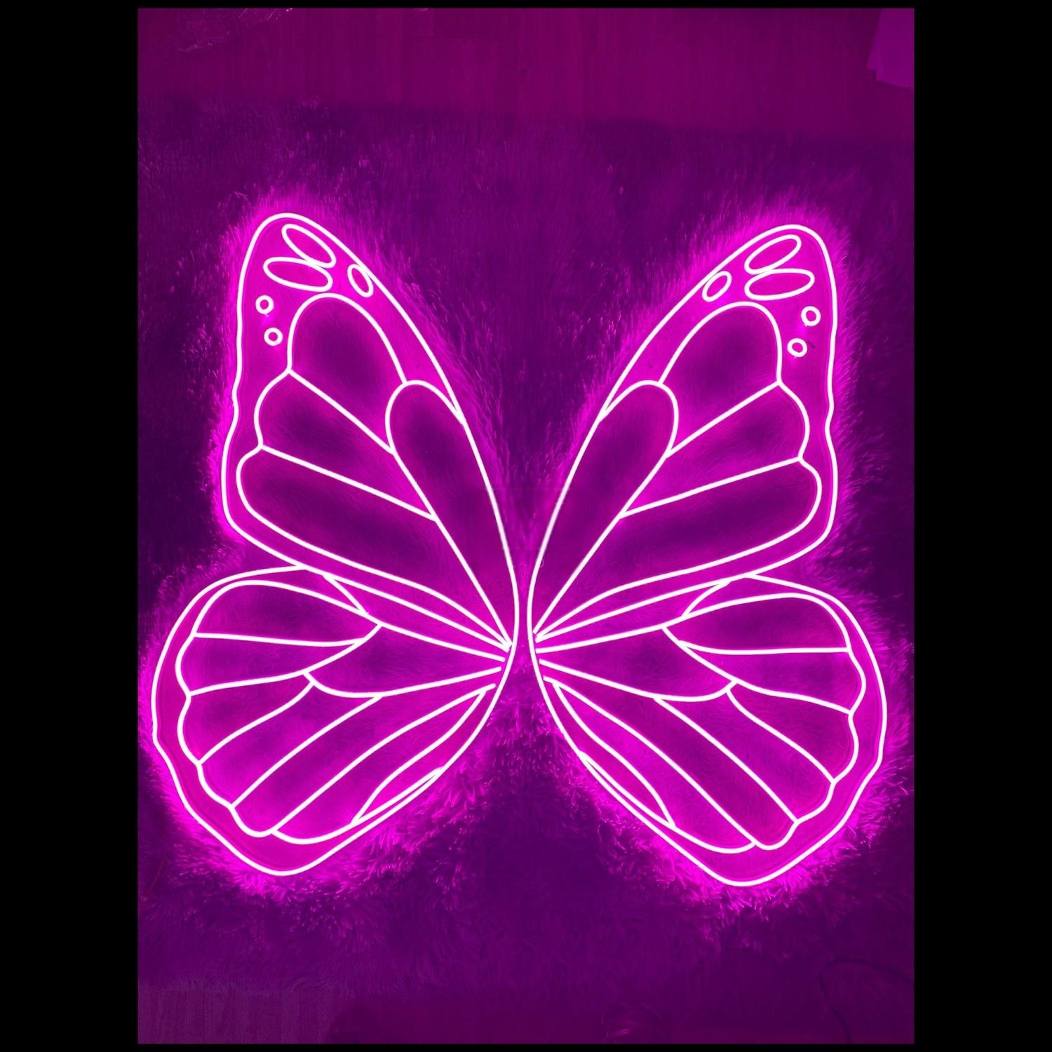 Pink Butterfly Led Neon Sign Wall Art | Shineneon