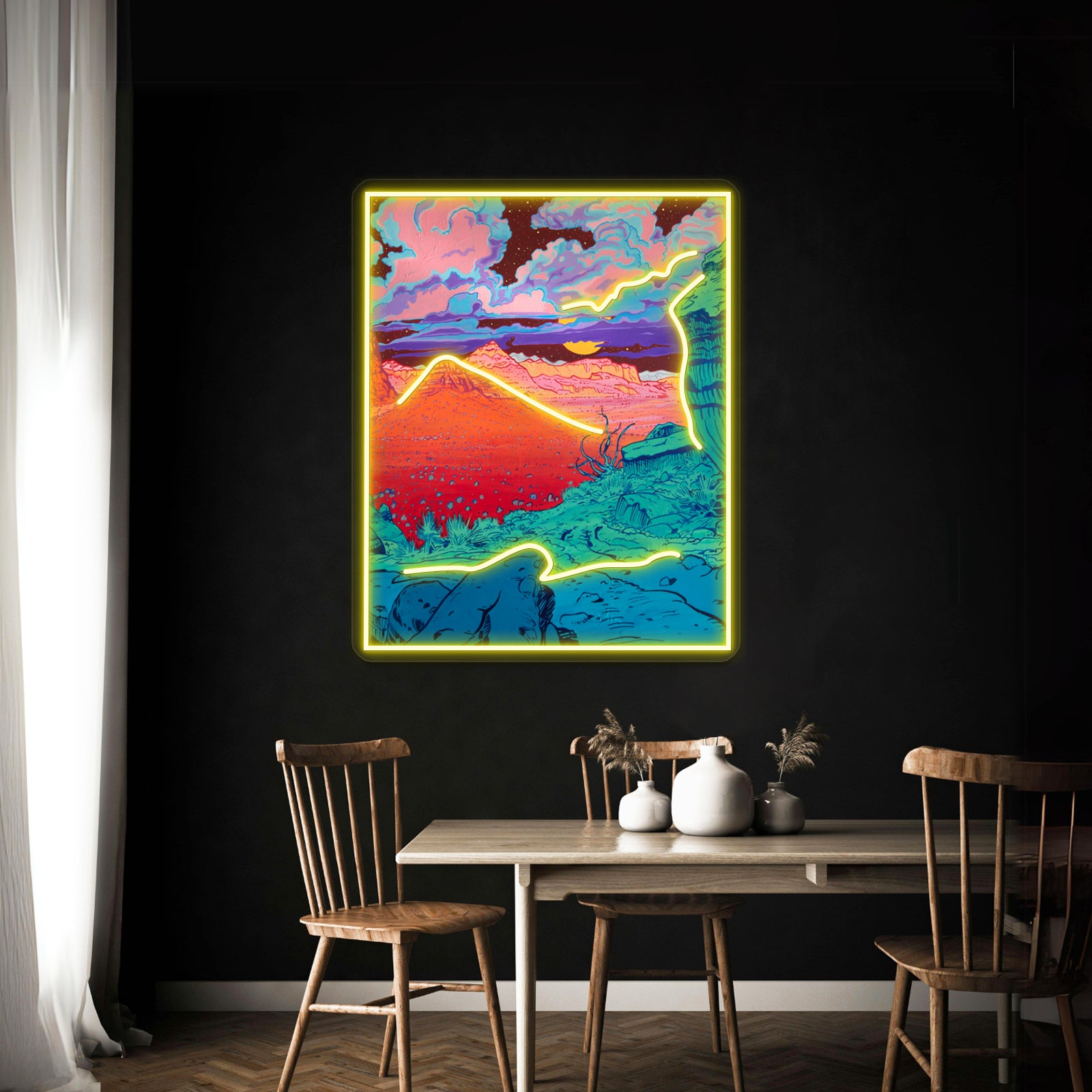 Pink Clouds Artwork Led Neon Signs Custom | Shineneon