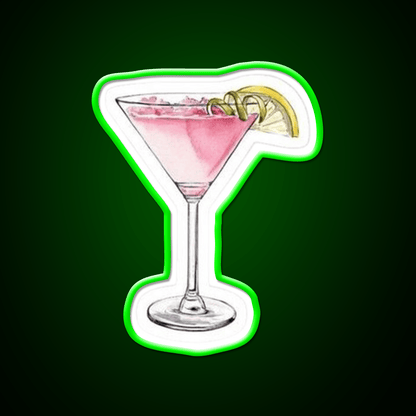 Pink Cocktail With Lemon And Lime Cocktail Bar Decor Led Neon Sign Rgb Color - Shineneon