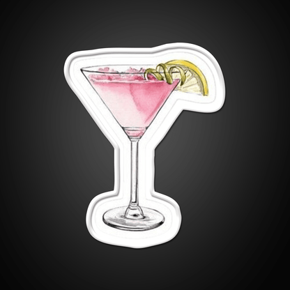 Pink Cocktail With Lemon And Lime Cocktail Bar Decor Led Neon Sign Rgb Color - Shineneon
