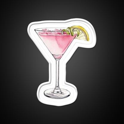 Pink Cocktail With Lemon And Lime Cocktail Bar Decor Led Neon Sign Rgb Color - LED neon sign view 11