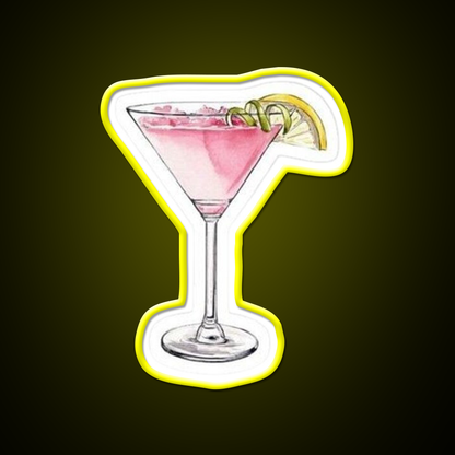Pink Cocktail With Lemon And Lime Cocktail Bar Decor Led Neon Sign Rgb Color - LED neon sign view 7