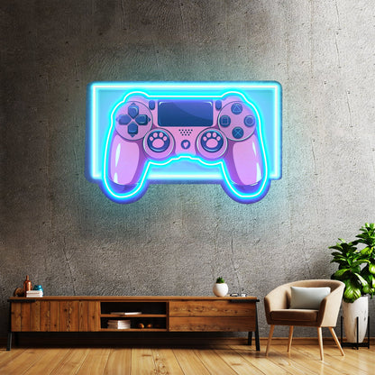 Pink Controller Custom Led Signs Artwork For Sale - Shineneon