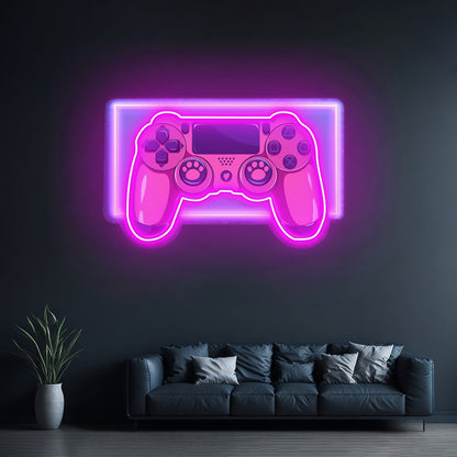 Pink Controller Custom Led Signs Artwork For Sale