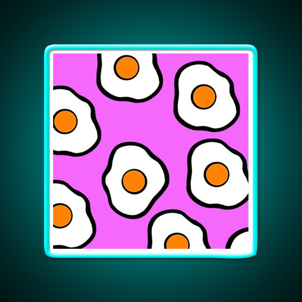 Pink Cooking Eggs Snack Food Led Neon Sign Rgb Color - Shineneon