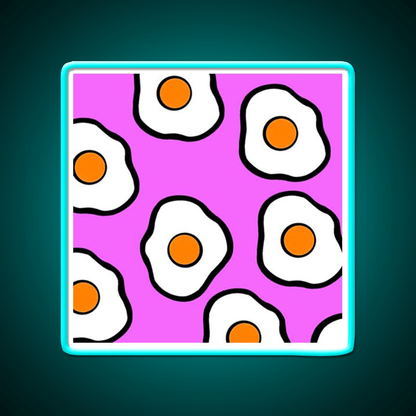 Pink Cooking Eggs Snack Food Led Neon Sign Rgb Color - Shineneon