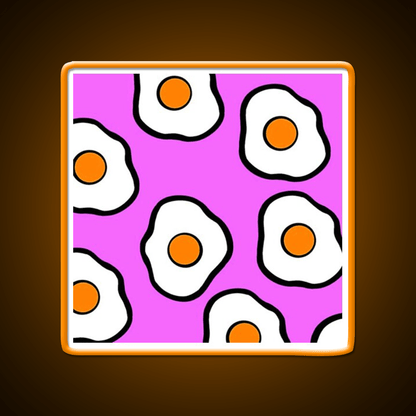 Pink Cooking Eggs Snack Food Led Neon Sign Rgb Color - Shineneon