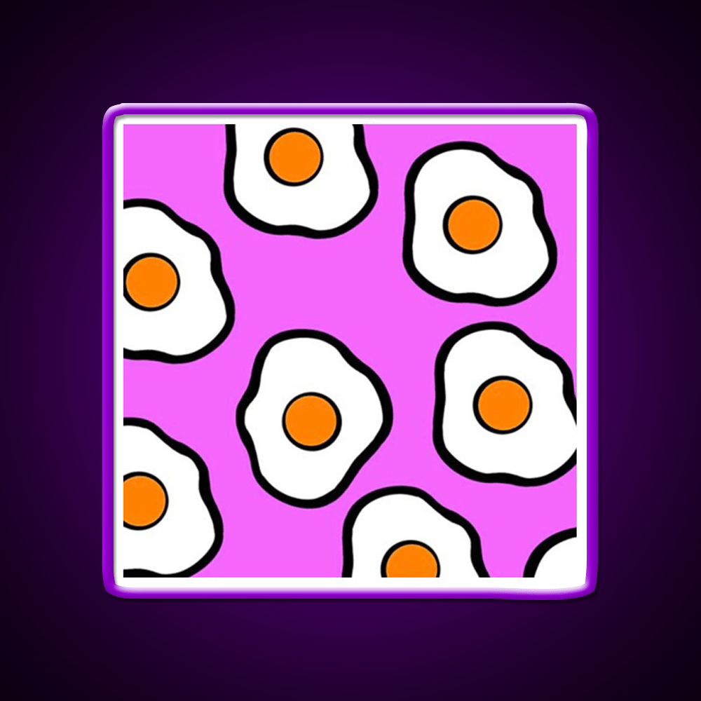 Pink Cooking Eggs Snack Food Led Neon Sign Rgb Color - Shineneon